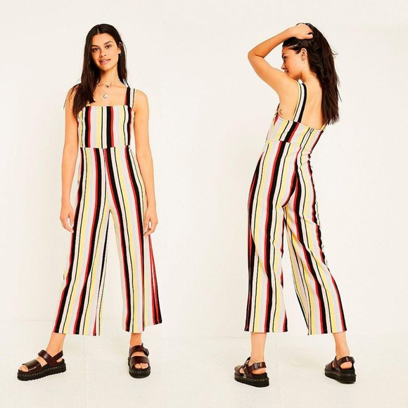 Urban Outfitters Pants - UO Delany Rainbow Stripe Jumpsuit